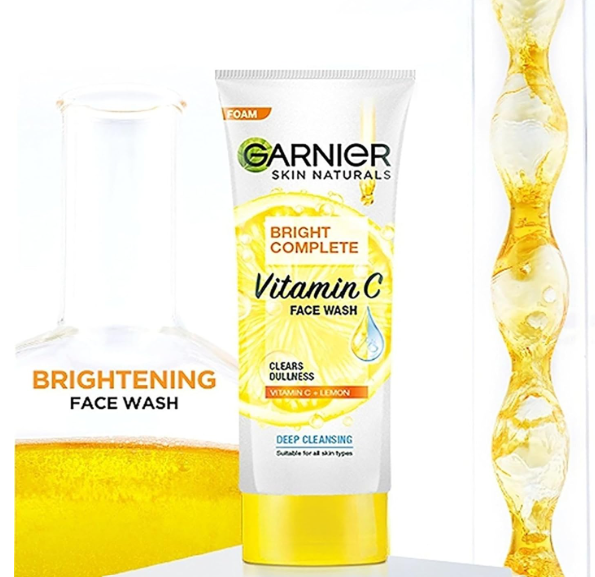 Garnier Skin Naturals, Facewash, Cleansing and Brightening, Bright Complete, 100 g