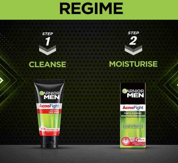 Garnier Men Acno Fight Anti-Pimple Facewash, 50gm