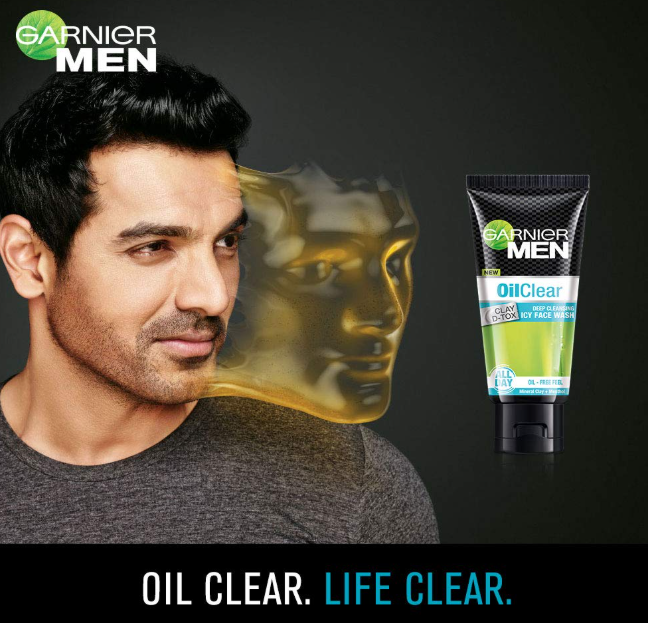 Garnier Men Oil Clear Clay D-Tox Deep Cleansing Icy Face Wash, 50gm
