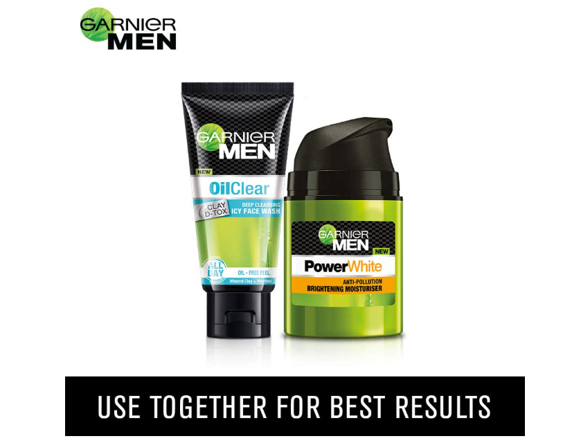 Garnier Men Oil Clear Clay D-Tox Deep Cleansing Icy Face Wash, 50gm