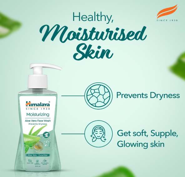 Himalaya Moisturizing Aloe Vera Face Wash, 200ml