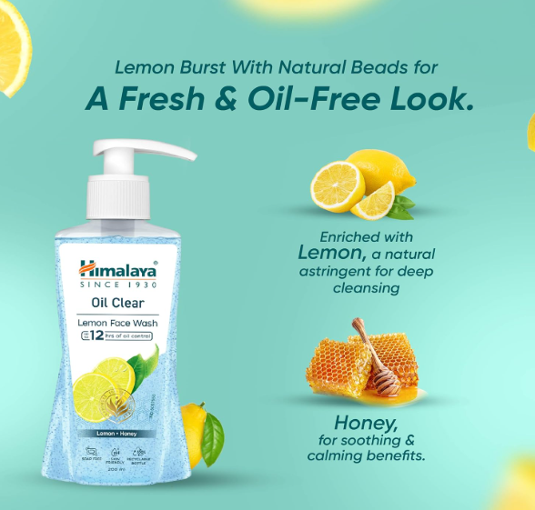 Himalaya Oil Clear Lemon Face Wash, 200ml