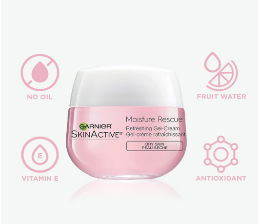 Garnier Skincare Moisture Rescue Refreshing Gel-Cream for Dry Skin for Dry Skin 1.7 Fluid Ounce