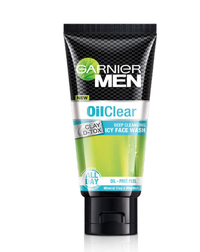 Garnier Men Oil Clear Clay D-Tox Deep Cleansing Icy Face Wash, 50gm