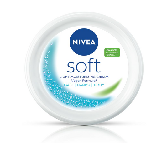 NIVEA Soft Light Moisturizer, 300 ml, for Face, Hand & Body, Non-Greasy Cream with Vitamin E & Jojoba Oil for Instant Hydration