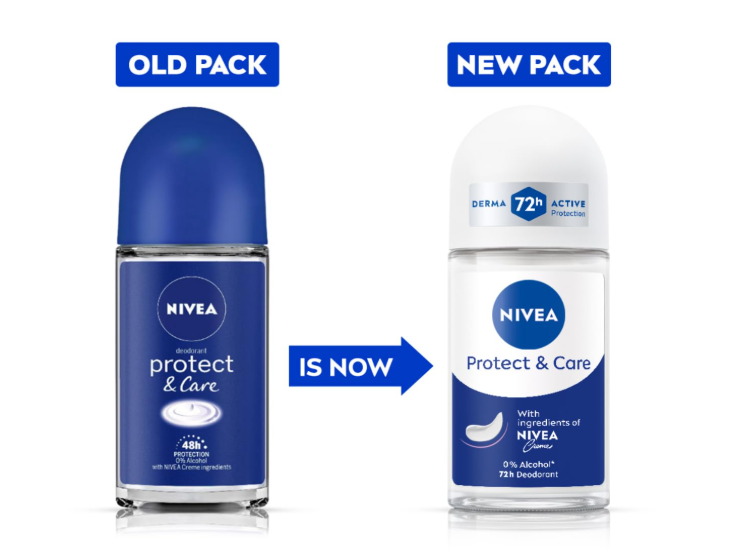 NIVEA Protect & Care Roll On Fresh, Unisex (50Ml)