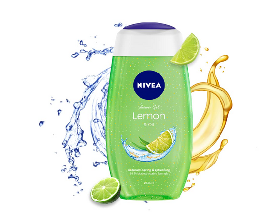 NIVEA Bath Care Lemon and Oil Shower Gel, 250ml