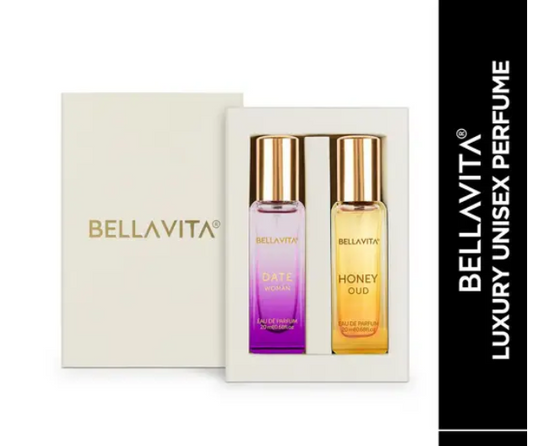 Bella Vita Luxury DATE Woman + HONEY OUD Unisex Perfume Combo for Men and Women 40 ML (Pack of 2 Items 20ML Each)