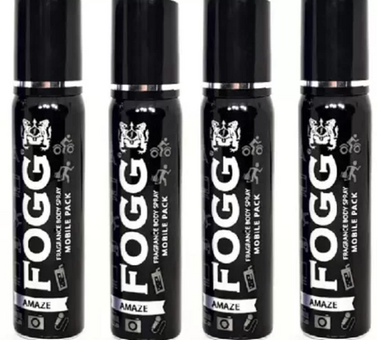 FOGG Men & Women Deo Body Spray Pack Amaze 25 Ml X 4 Fresh Scent Perfume Body Spray - & (100 Ml, Pack Of 4)