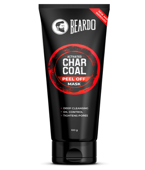 Beardo Activated Charcoal Peel Off Mask for Men, 100g | Charcoal Face Mask for Glowing Skin | Detoxing Facial Kit for Men | Peel Off Mask For Oily & Dirt free skin