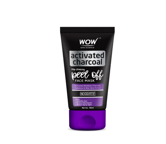 Wow Skin Science Activated Charcoal Peel Off Mask For Blackheads/Pimples/Acne - No Parabens & Mineral Oils, 100 Ml