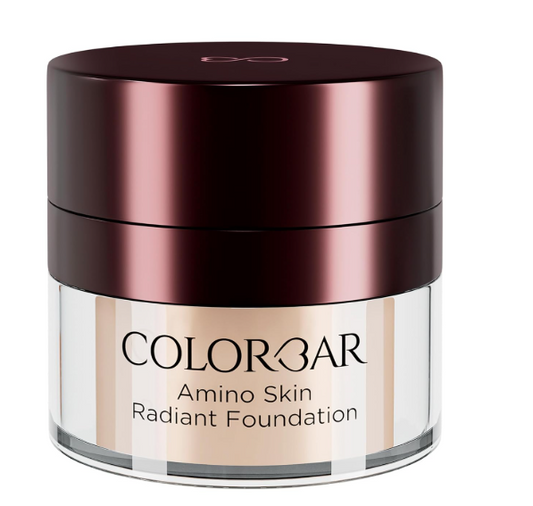 Colorbar Amino Skin Radiant Cream Foundation, Sand Medium 005, 15g | Smooth and Satin finish | High-coverage | Suitable for all skin types