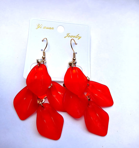 Western hanging earring with stone