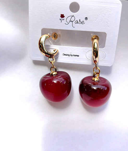 Cherry drop earrings