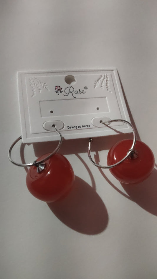 Cherry Style Korean Earrings For Girls