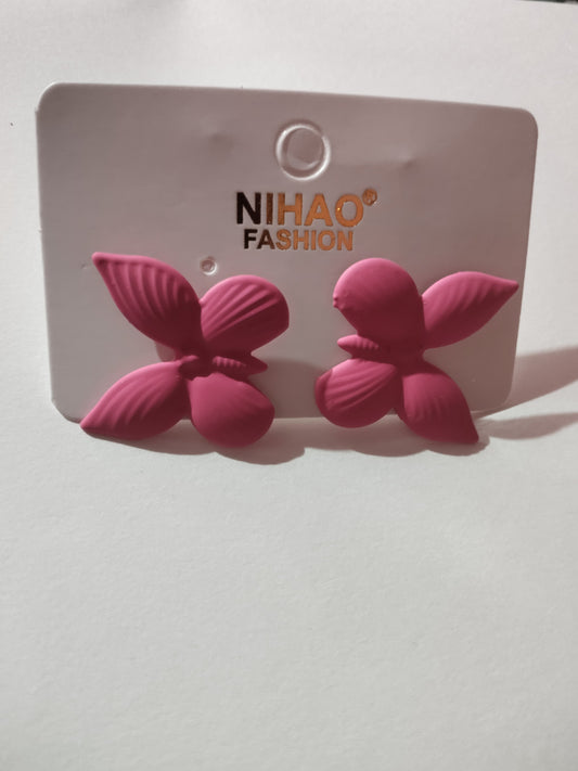 Pink Butterfly Earrings