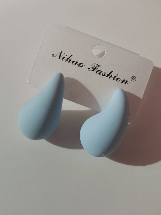 Chunky Water Drop Stud Earrings